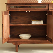 Side cabinet Household living room Solid wood tea cabinet Kitchen wall storage cabinet Tea rack Contact WhatsApp for customization